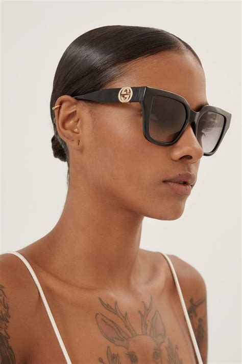 black gucci cat eye sunglasses|oversized cat eye sunglasses Gucci.